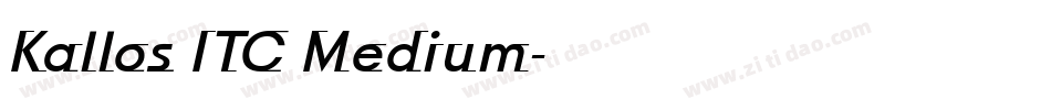 Kallos ITC Medium字体转换